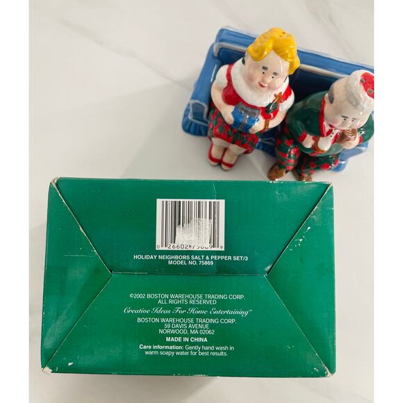 Christmas Salt & Pepper Set by Boston Warehouse Holiday Neighbors - Picture 9 of 9